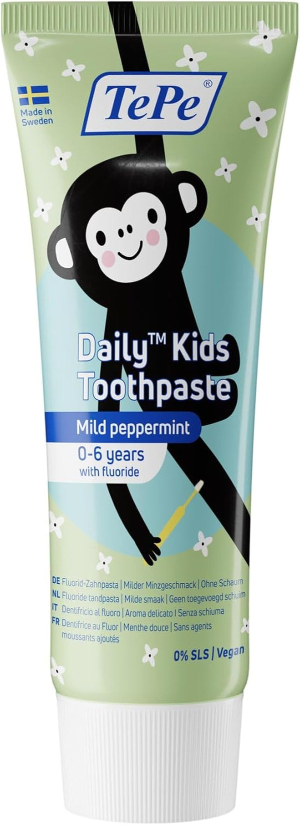 Daily Kids Toothpaste, Mild Peppermint, 0-6 Years, Everyday Fluoride Toothpaste for Kids to Prevent Cavities, Age-Appropriate Fluoride Level