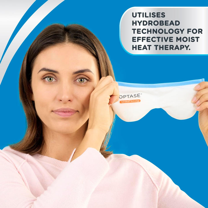 Moist Heat Eye Mask - Reusable with Hydrobead Technology for Soothing Relief from Blepharitis, MGD and Dry Eyes