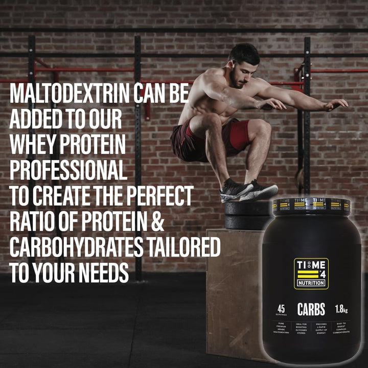 Time 4 Carbs 1.8Kg Carb Powder – 100% Pure Unflavoured Premium Grade Maltodextrin Powder – High Calorie Weight Gain Powder – Vegan Carbohydrate Powder – Carbohydrate Supplement