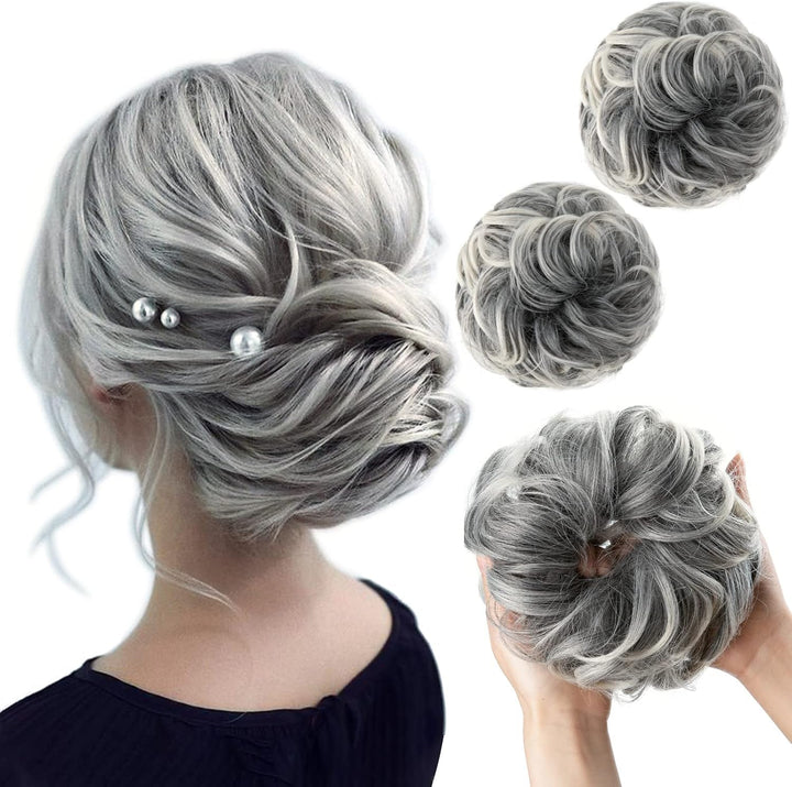 Messy Bun Hair Piece for Womens Synthetic Scrunchies Buns Extension Hairpieces Updo Pony Tail Dirty Blonde