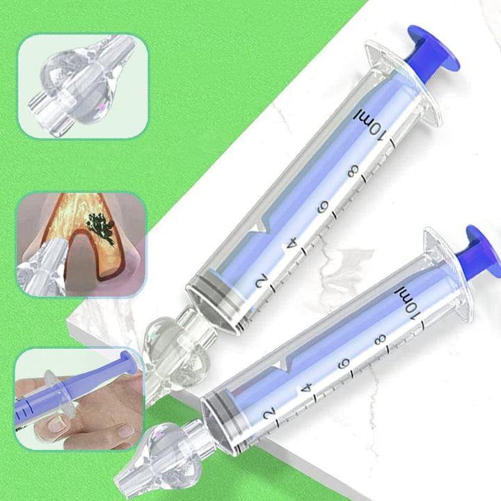 2Pcs Baby Nasal Aspirator, 10Ml Nasal Irrigator, Reusable Silicone Nasal Suction Tip, Nasal Irrigator for Baby, Nose Cleaner Rinsing Device, Safe and Comfortable