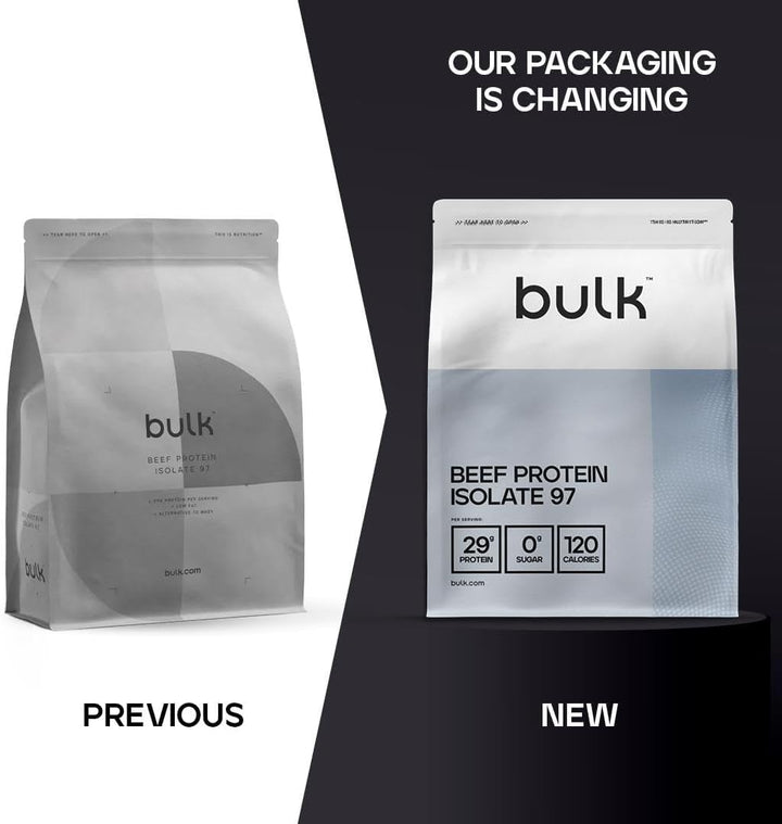 Beef Protein Isolate 97, Protein Shake, Unflavoured, 1 Kg, 33 Servings, Packaging May Vary