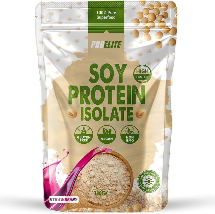 Soy Protein Isolate Powder 1Kg Vegan 100% Plant Protein Gluten-Free, SOYA Protein Powder Shake for Superfood Super Greens Dairy Free Shakes by  (1KG, Unflavoured)