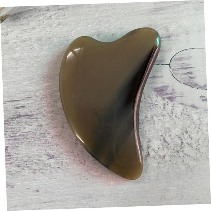 Ox Horn Guasha Board Thick Triangle Massage Scraper Tool for Face and Body Relaxation Portable Guasha Scraping Board for Neck Shoulders Arms Legs Relief and Skin Care