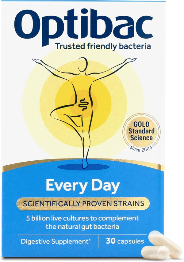 Probiotics Every Day - Vegan Digestive Probiotic Supplement - Most Recommended Brand - Lactobacillus & Bifidobacterium - 30 Capsules
