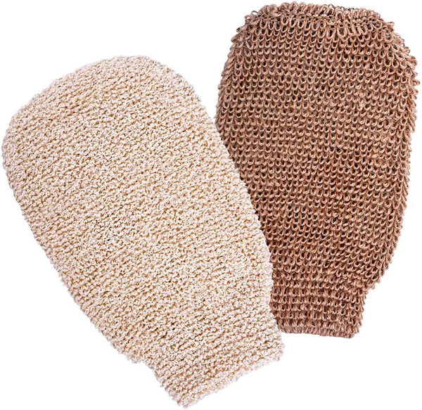 Body Exfoliator Glove, 2 Pcs Bath Shower Gloves Mitts, Bath Mitt Shower Mitten for Body Scrub and Cleansing Home Spa Exfoliating Mitts (Assorted Color)