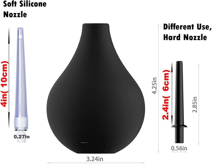 Non-Toxic Silicone Enema Bulb Kit, Home Enema Kit, Douche Medical Clean Enema Bulb 220Ml