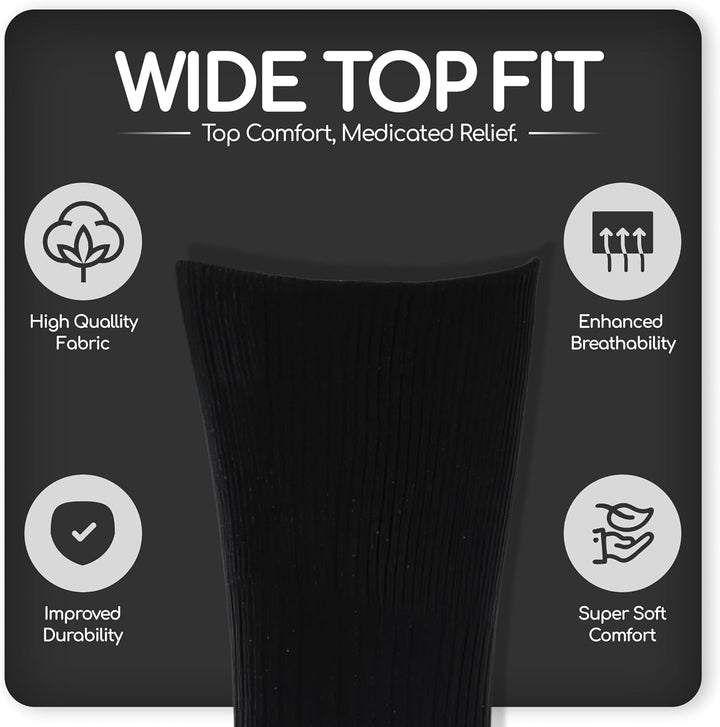 Diabetic Socks for Men UK Size 6-11 | Non Elastic Soft Grip Cotton Rich Socks | Loose Top & Comfortable Fit for Swollen Feet, Poor Circulation & Sensitive Skin