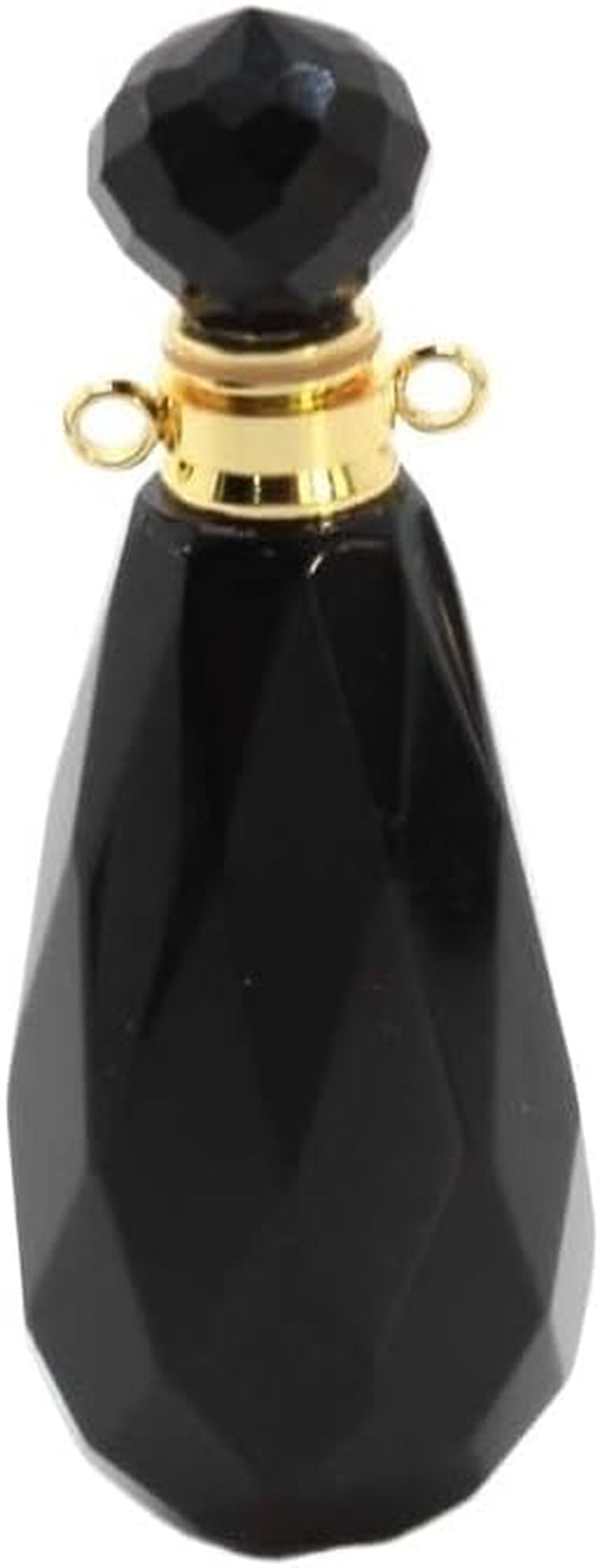 Crystal Stone Perfume Bottle - Water Drop Faceted Pendant Essential Oil Jewelry Bottle