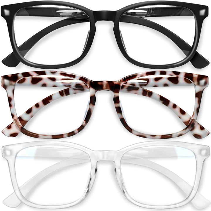 Blue Light Blocking Glasses - Fashion Square Fake Eyeglasses, anti UV Ray Computer Gaming Glasses, Blue Blockers Glasses for Women/Men
