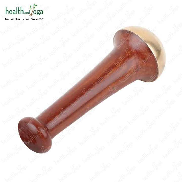 Healthandyoga Bronzlift Kansa Face Massager and Kumkumadi Face Oil Trial Vial - Kansa Wand Ayurveda Benefits of Bronze - Skin Lustre (Single Dome)
