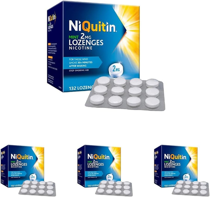 Mint 2 Mg Lozenges - Effective Smoking Craving Relief - 132 Lozenges - Long-Lasting Effect - Reduce and Quit Smoking Aid