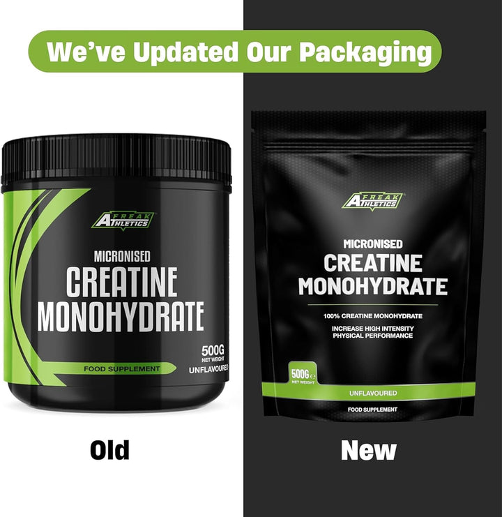 Creatine Monohydrate Powder 500G (142 Servings Unflavoured) 100% Micronised Creatine Powder