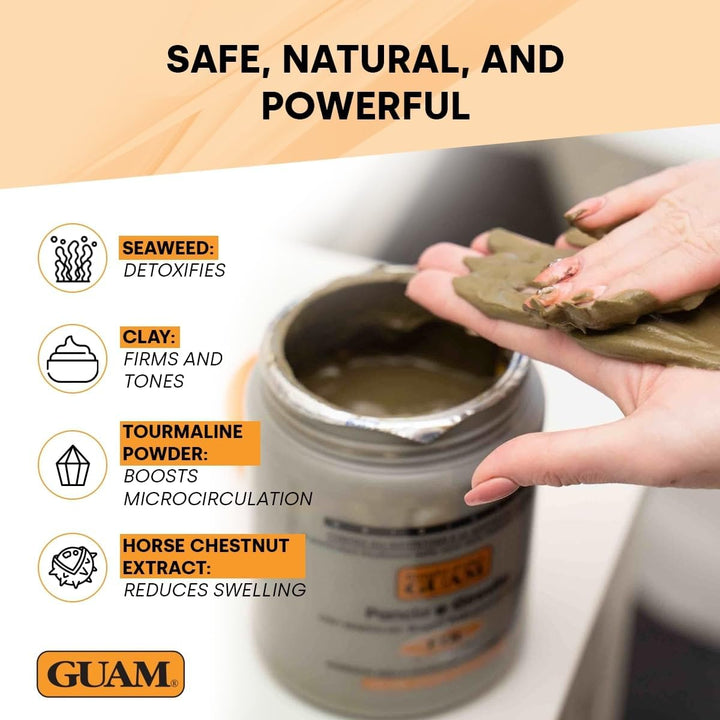 FIR anti Cellulite Seaweed Hot Body Mud - 1Kg Cellulite Remover for Flat Tummy & Waist - Belly Tightening Skin Firming Cream - INFRARED Body Warp Treatment - Boost Circulation, Improve Elasticity