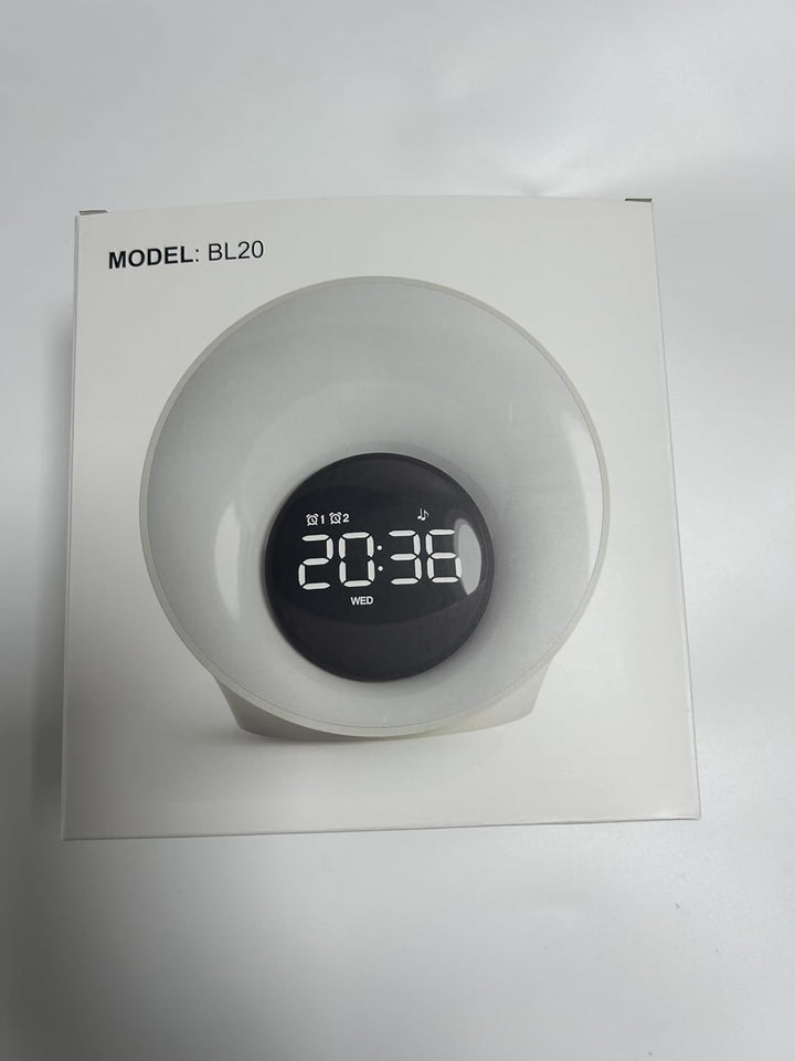 Wake up Light Sunrise Alarm Clock,White Noise Sound Machine with 30 Soothing Sounds,Timer,Sleep Aid,Snooze,Adjustable Brightness & Volume Lamp,Dual Digital Alarm Clocks for Heavy Sleepers Adults Kids