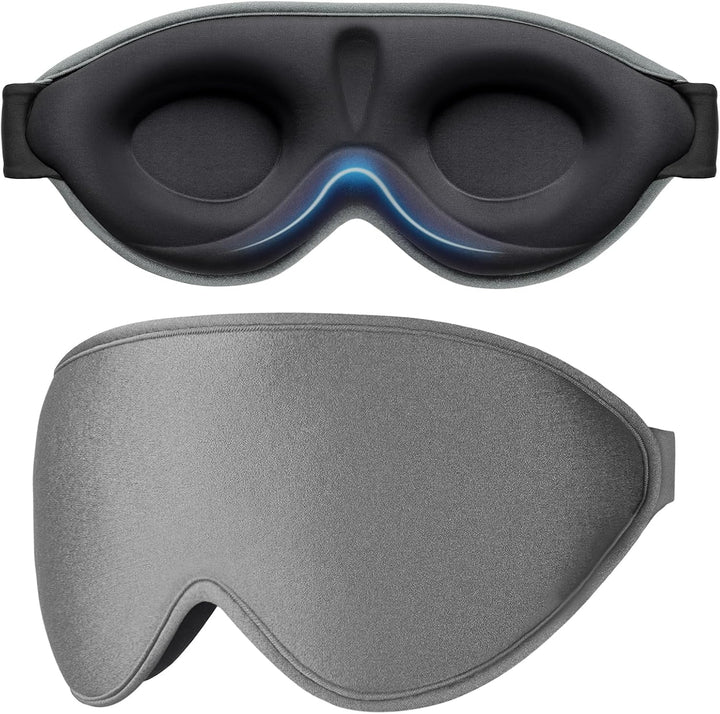 100% Light Blocking Sleep Masks for Men & Women-Zero Pressure Sleeping Eye Mask -3D Ergonomic Design Eye Movement and Eyelash Friendly, Ultra Comfortable Blindfold for Sleeping