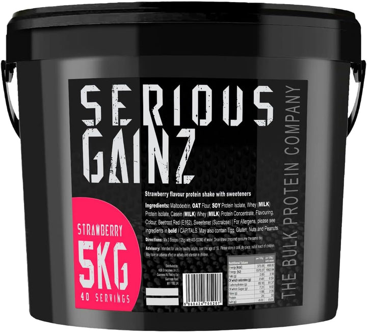 , SERIOUS GAINZ - Whey Protein Powder - Weight Gain, Mass Gainer - 30G Protein Powders (Chocolate, 5Kg)