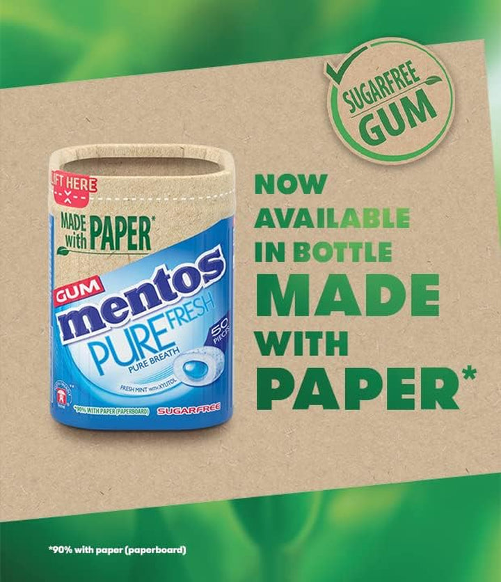 Pure Fresh Freshmint Flavour, Sugar Free Chewing Gum with Xylitol, Suitable for Vegetarians - 6 X 50 Pieces