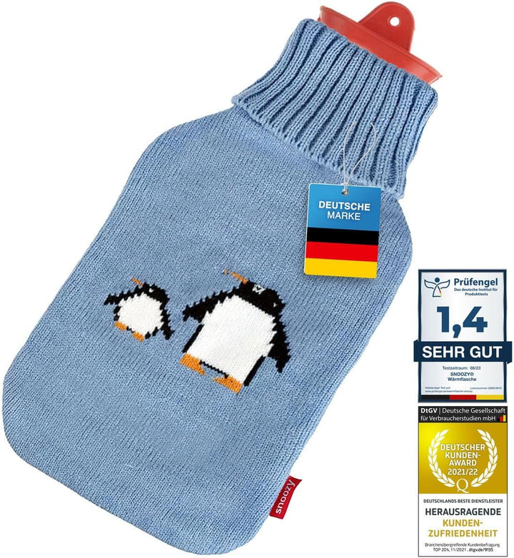 ® Hot Water Bottle with Soft and Cuddly Cover XXL with 2 Litre Volume for Long-Lasting Warmth; 100% Natural Rubber. (Without Cover)