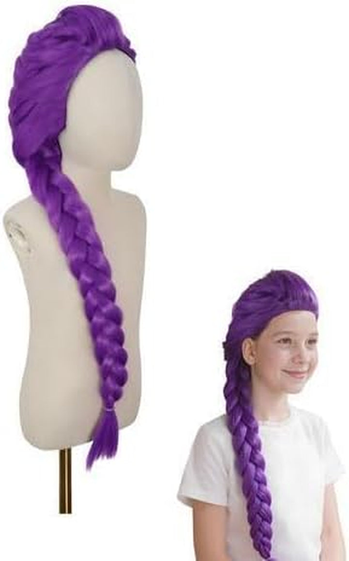 Anime Hunters R-Umi Wig, Purple Hair Extensions Cosplay Hair, Purple Braiding Hairs Demon Cosplay for Kids & Adults, Adjustable Cap, Realistic Christmas Anime Costume Wig, Fan Collection