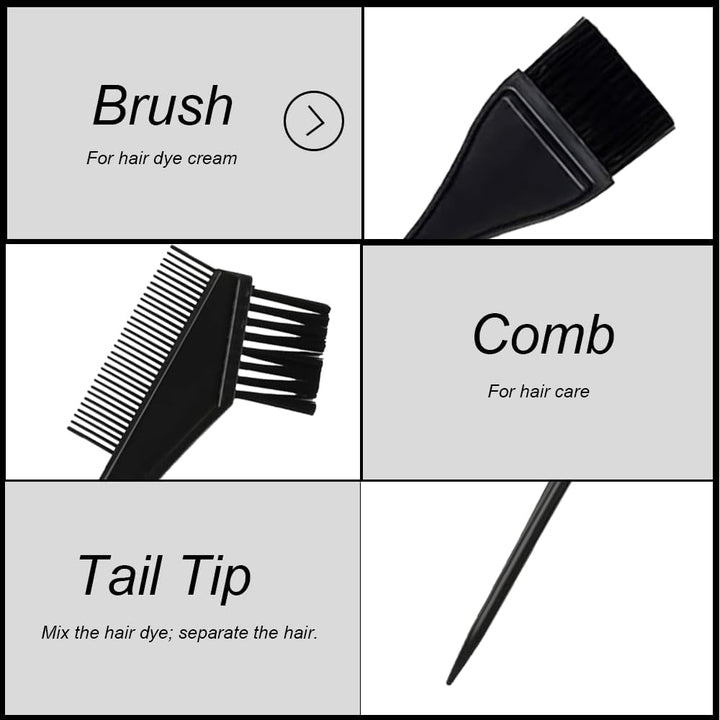 Hair Hair Coloring Brush, 4 Pcs Hair Dye Brush Set, Tinting Brush, Hair Dyeing Brush, Double Sided Tint Brush, Suitable for DIY Hair Dyeing ﻿