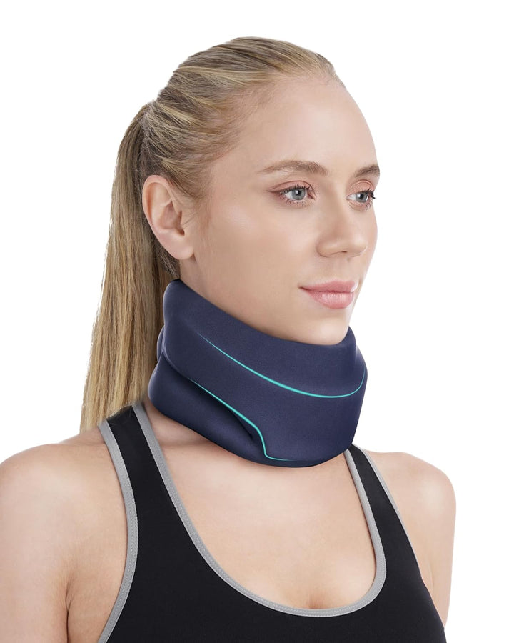 Soft Foam Neck Brace, Universal Cervical Collar, Adjustable Neck Support Brace for Sleeping (M)