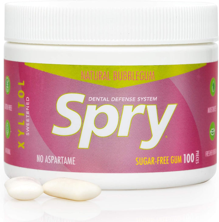 Fresh Natural Xylitol Chewing Gum Dental Defense System - Aspartame-Free, Sugar-Free, Non-Gmo, Gluten-Free (Spearmint, 100 Count - Pack of 1)