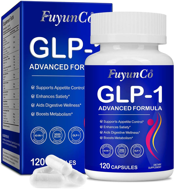 GLP 1 Supplements, 120 Capsules Appetite Suppressants Women&Men, GLP-1 Supplement Support for Appetite Regulate & Gut Health