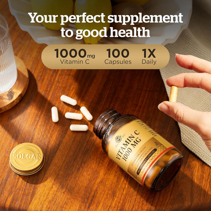 Vitamin C 1000Mg - Healthy Immune System - Helps Fight Free Radicals - Vegan - Pack of 100 Capsules