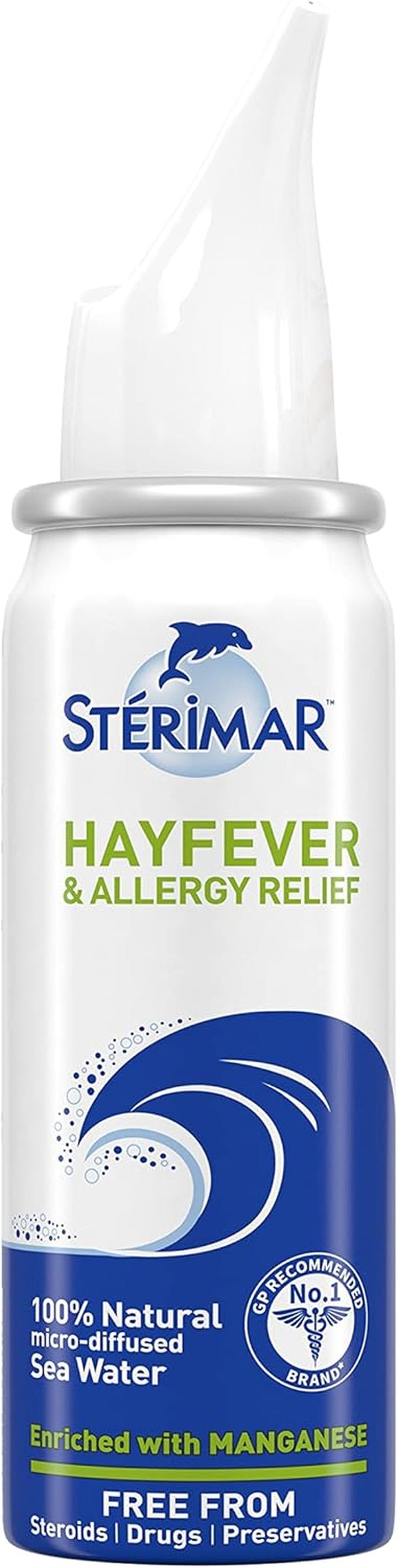Hayfever & Allergy Relief, Nasal Spray, 100% Natural Sea Water, 50 Ml