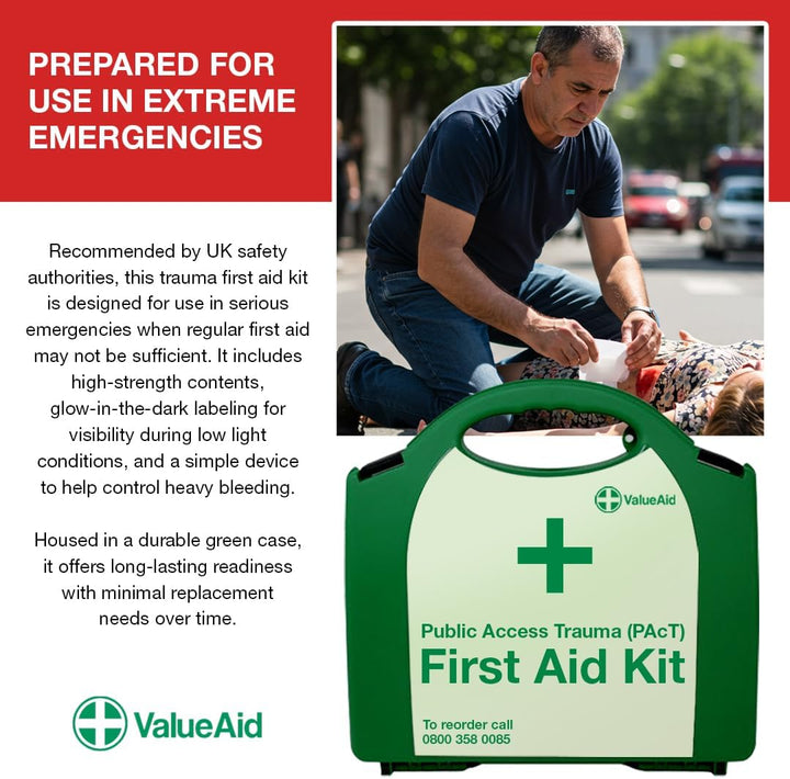 Public Access Trauma First Aid Kit - with 2 X Code RED Tourniquet - Hard Case