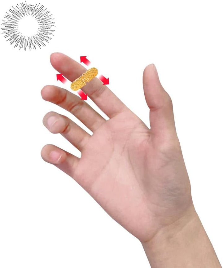 Acupressure Rings - 6 Piece Set, Finger Massage Rings for Teenagers & Adults