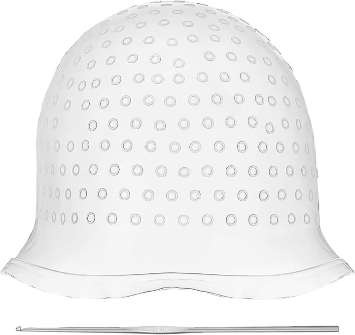 Pre-Punched with Holes Silicone Highlight Caps Hair Color Set with Coloring Hair Hook, Reusable Hair Tools for Salon & Home Use, DIY Hair Dyeing Tools for Women & Men (2)