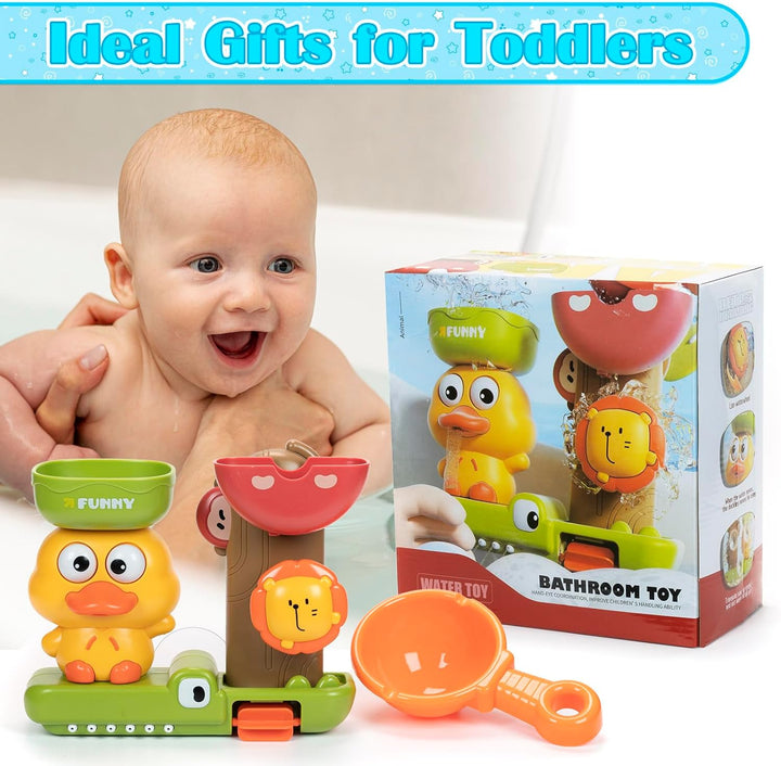 Bath Toys for Toddlers, Baby Bath Toys with Suction Cup, Sensory Shower Toy for Autism, Interactive Water Toy for Boys Girls Ages 2 3 4 5 Years Old