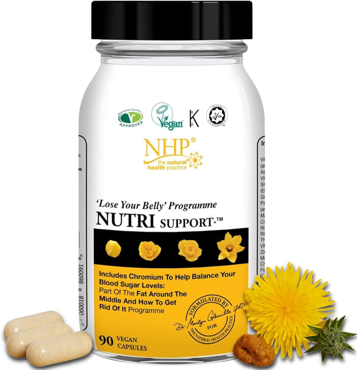 NHP Advanced Nutri Support-Multivitamin & Mineral Supplement for Fat Loss, Energy, and Adrenal Support with Key Nutrients for a Healthy Shape Transformation-90 Vegan Capsules