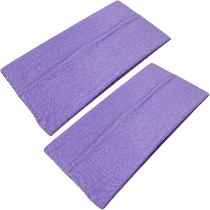 Extra Wide Headbands 11Cm Plain Stretchy Kylie Head Band 2 Pack Unisex Bandeau Headbands for Women & Men Soft Hairbands Yoga Bandana Headband (Black)