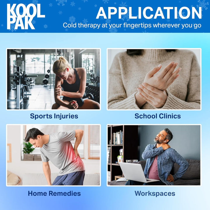 Compact Instant Ice Packs - 15X15Cm Cold Therapy Packs for Injuries & Pain Relief - Quick Squeeze Activation, Single Use - Stays Cold for 20 Minutes - First Aid Essential (20 Pack)