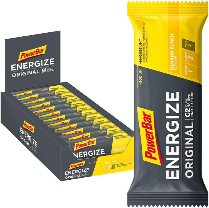 r Energize Original Banana Punch 15X55G - High Carb Energy Bar + C2MAX Magnesium and Sodium