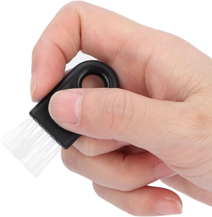 10Pcs Electric Shaver Cleaning Brush, Razor Cleaner Set, Nylon Bristle Brush for All Models, Black Handle with White Nylon Hair