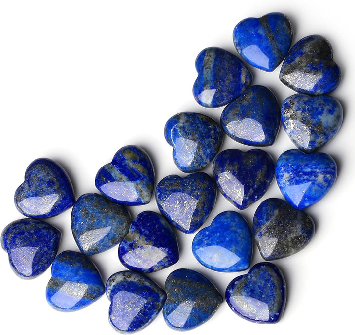 20PCS Heart Healing Crystals Gifts Gemstones Set Bulk Quartz Love Gem Stones Wholesale Polished Pocket Chakra Reiki Spiritual Wellbeing Stocking Filler Mini Small Gift for Women