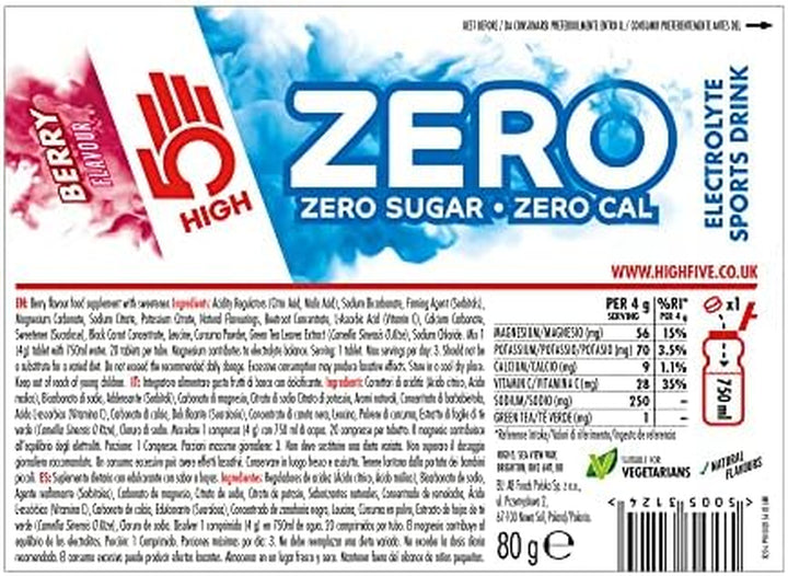 Zero Electrolyte Tablet - Hydration Tablets Enhanced with Vitamin C - 0 Calories & Sugar Free - Boost Hydration, Performance & Wellness - Berry, 20 Tablets (20X, Pack of 1)