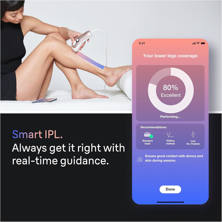 Smart IPL Skin I Expert, at Home Hair Removal, Alternative for Laser Hair Removal, Smart IPL with Exclusive Free App, Mini Face Shaver, 3 Heads, 2 Years of Smooth Skin, PL7249