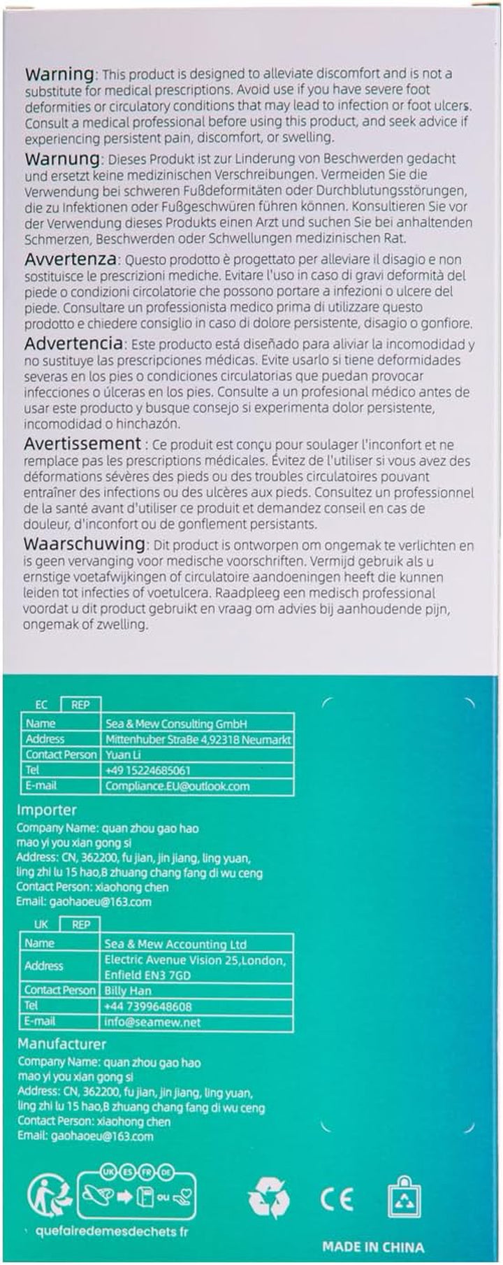 Orthotic Insole,Arch Supportfor Insole,Plantar Fasciitisinsole ,For Overpronation,Flat Feet,Metatarsalgia,Heel Pain, Insoles for Men and Women,Blue (UK 10-29Cm, Blue-V227)