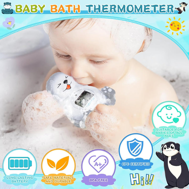 Baby Bath Thermometer, Newborn Bath and Room Temperature Thermometer Safety Floating Toy, Bathtub Thermometer for Infant