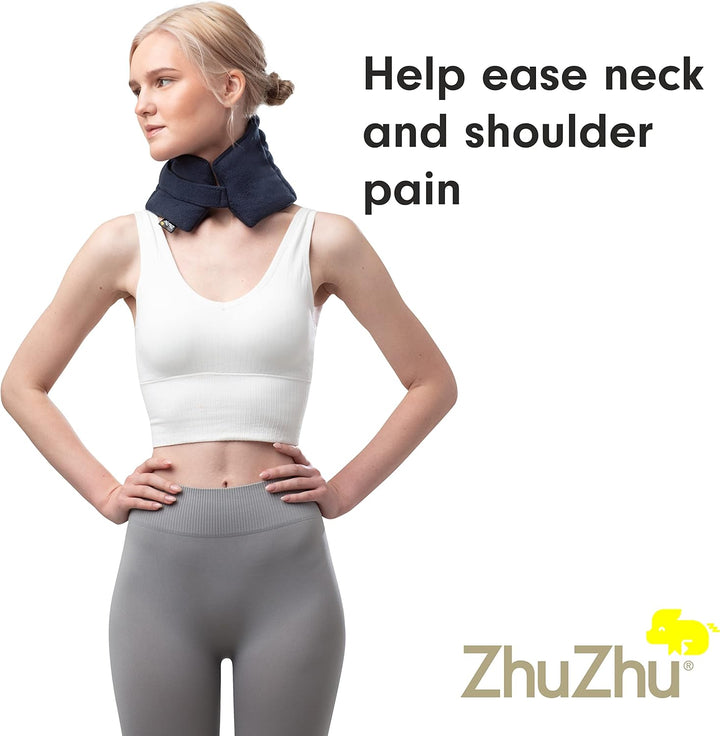 Soothing Neck and Joint Wrap Heat Pad - Unscented Wheat Bags Microwavable with Strap for Muscle Pain Relief Heat Therapy - Neck, Knee, Joint, and Period Pain Relief