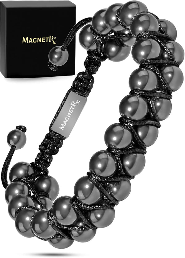 ® Hematite Magnetic Bracelet - Beaded Magnetic Hematite Bracelets