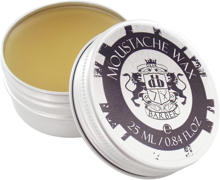 MOUSTACHE WAX, 25Ml – Strong Hold, Flexible Easy Styling, Protects Skin and Conditions with Jojoba & Oat Oil, Long-Lasting Tame & Shape