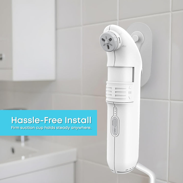 Electric Portable Bidet Sprayer – 2.5L Handheld Travel Shattaf, Strong Pressure Toilet Spray, Rechargeable 1600Mah Battery, USB-C Charging – Home, Camping & Outdoor Hygiene (White, JP-239B)