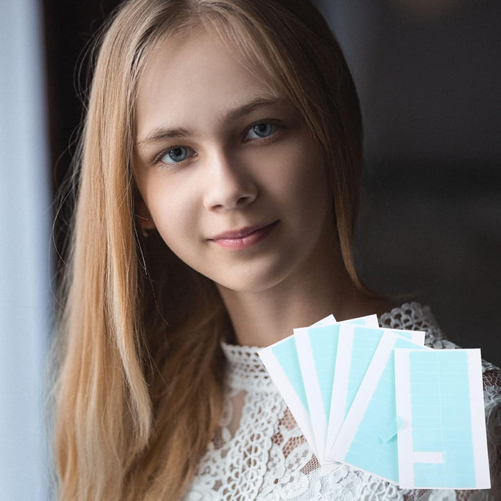 Double Sided Hair Extension Tape Tabs, Double Sided Adhesive Tapes in Hair Extensions, Human Hair Weft Replacement,60Pcs.