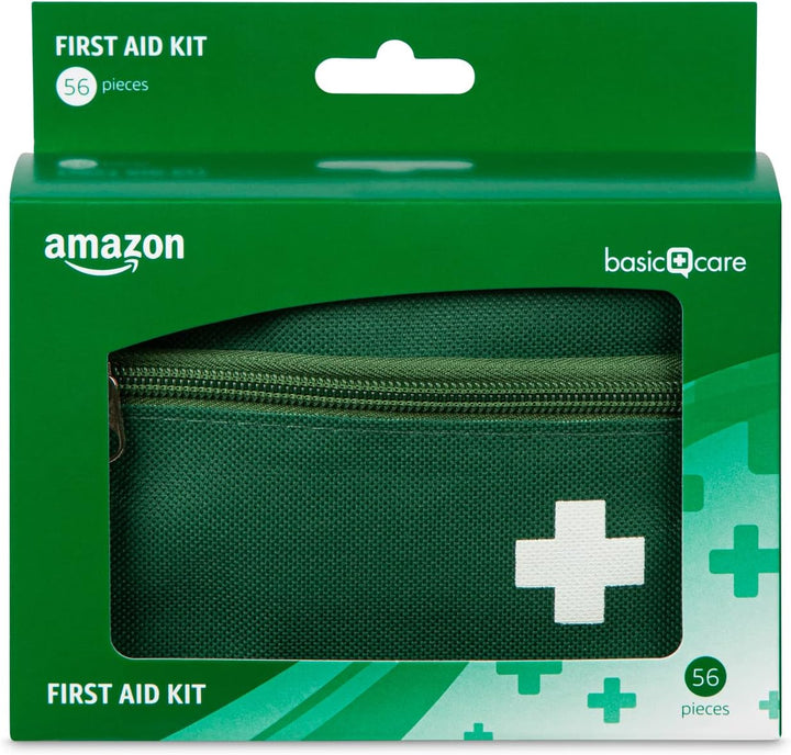First Aid Kit, 56 Pieces, Green